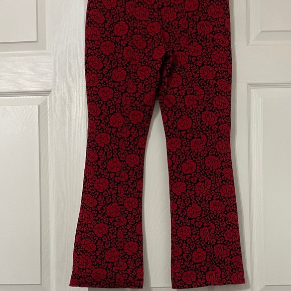 Maeve by Anthropologie The Margot Kick-Flare Cropped Pants in Red Size XS - Picture 12 of 15
